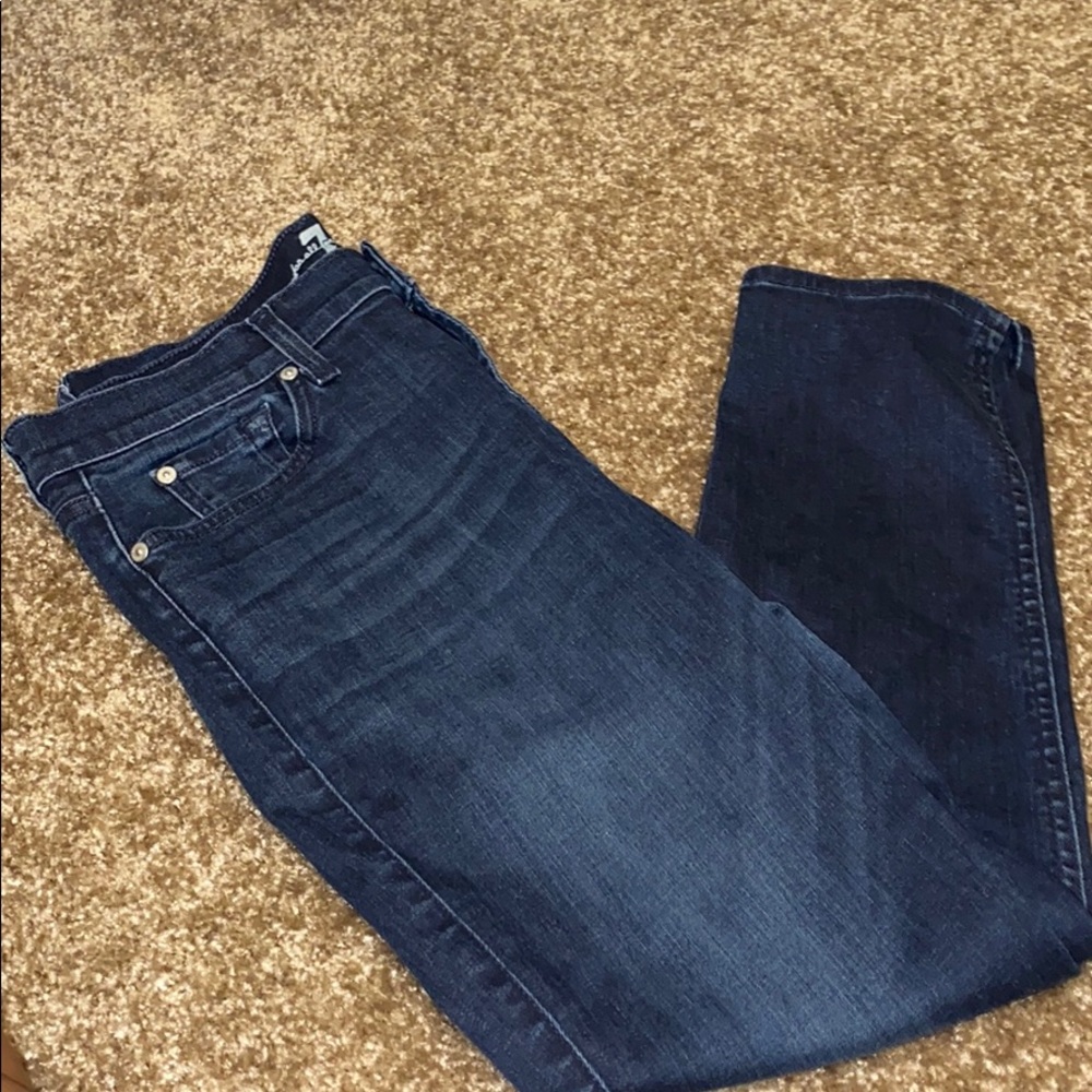 7 for all mankind denim crop Roxanne Jeans